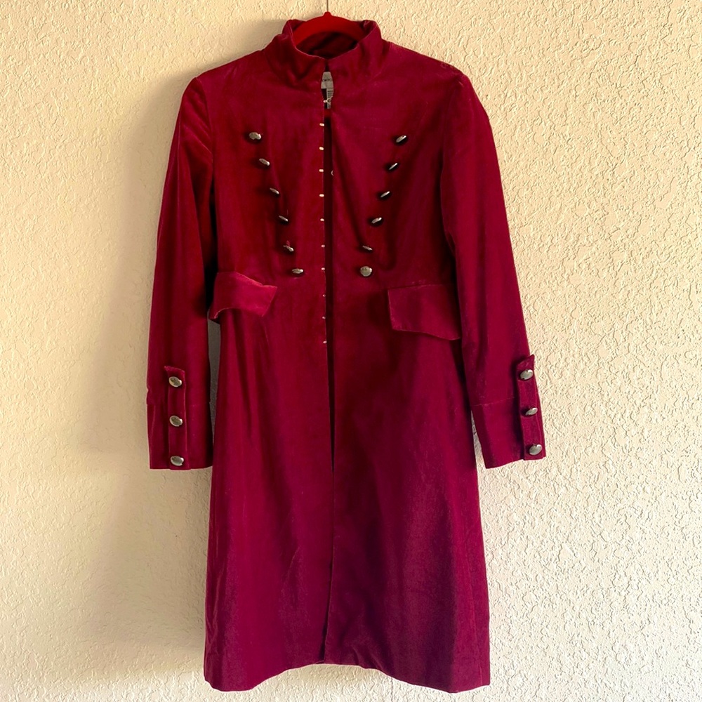 Newport News Women’s Coat - Burgundy - Size 8